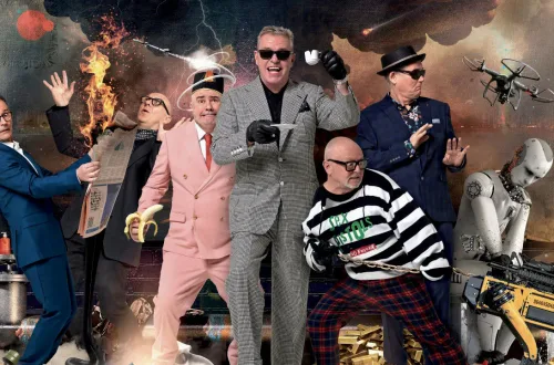 A photo of the band, Madness.